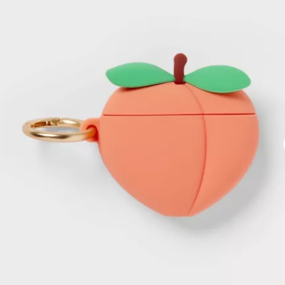 🎉4/$20 Apple Earpods Gen 3 Peach-Shaped Keychain Holder/ Case Cover